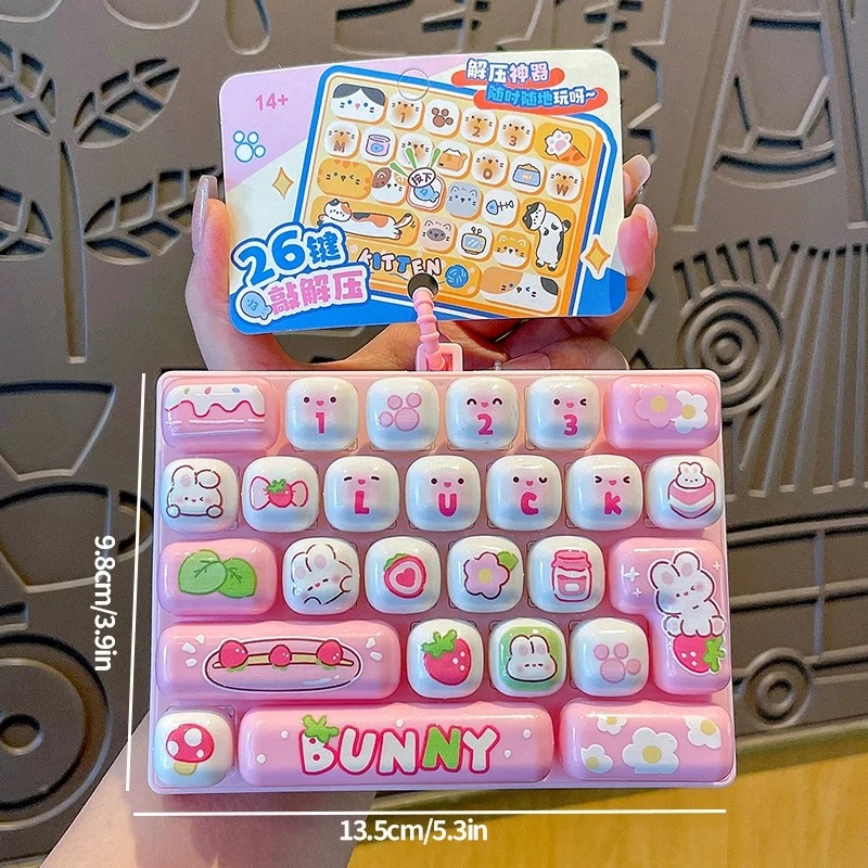Packaging - 26-Grid Anti-Stress Keyboard Keycap Clicker with