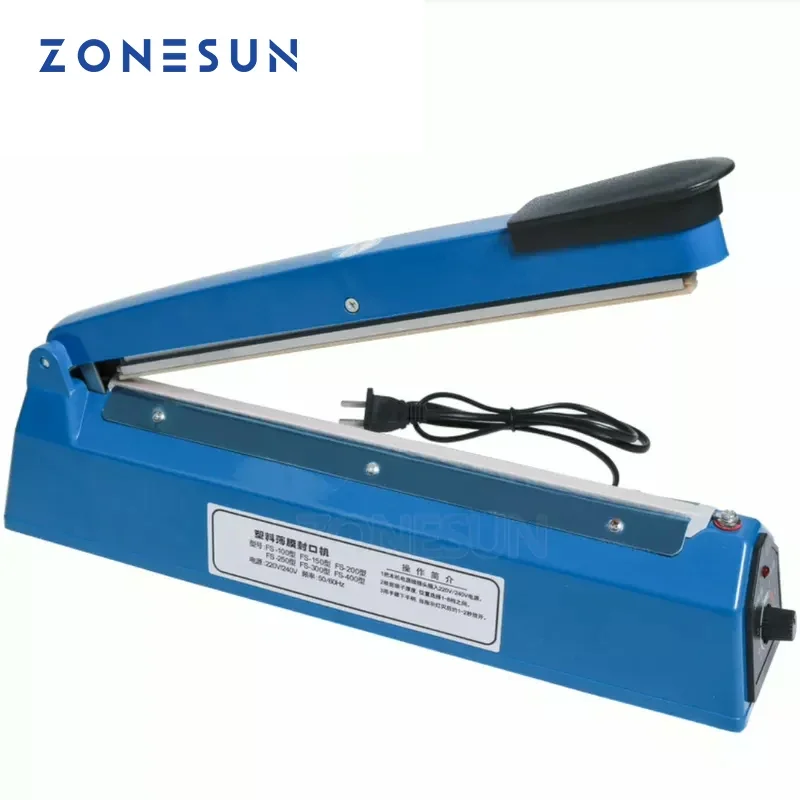 Plastic Bag Impulse Heat Sealer - ZONESUN ZS-FS200 Hand Impulse Sealing Machine