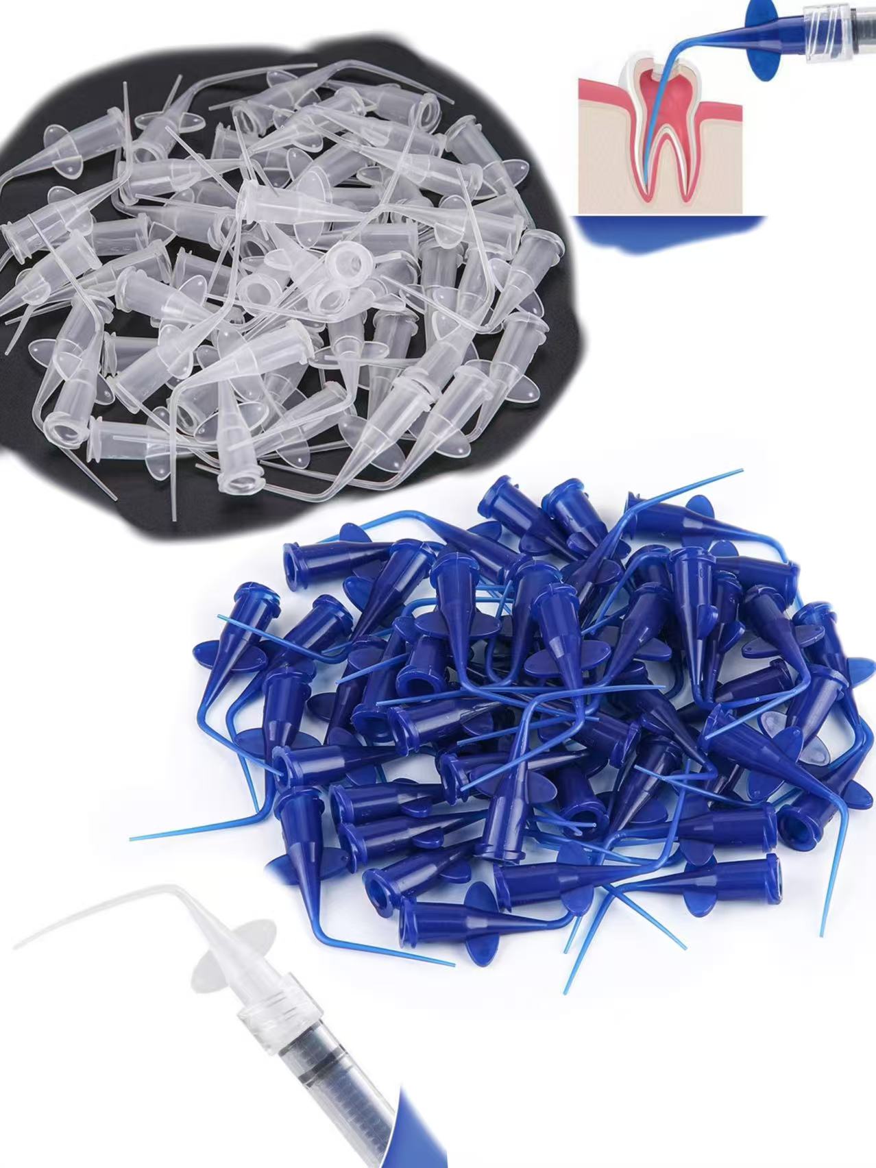 Lab Equipment - 20/50Pcs Disposable Curved Tube Dispensing Nozzles
