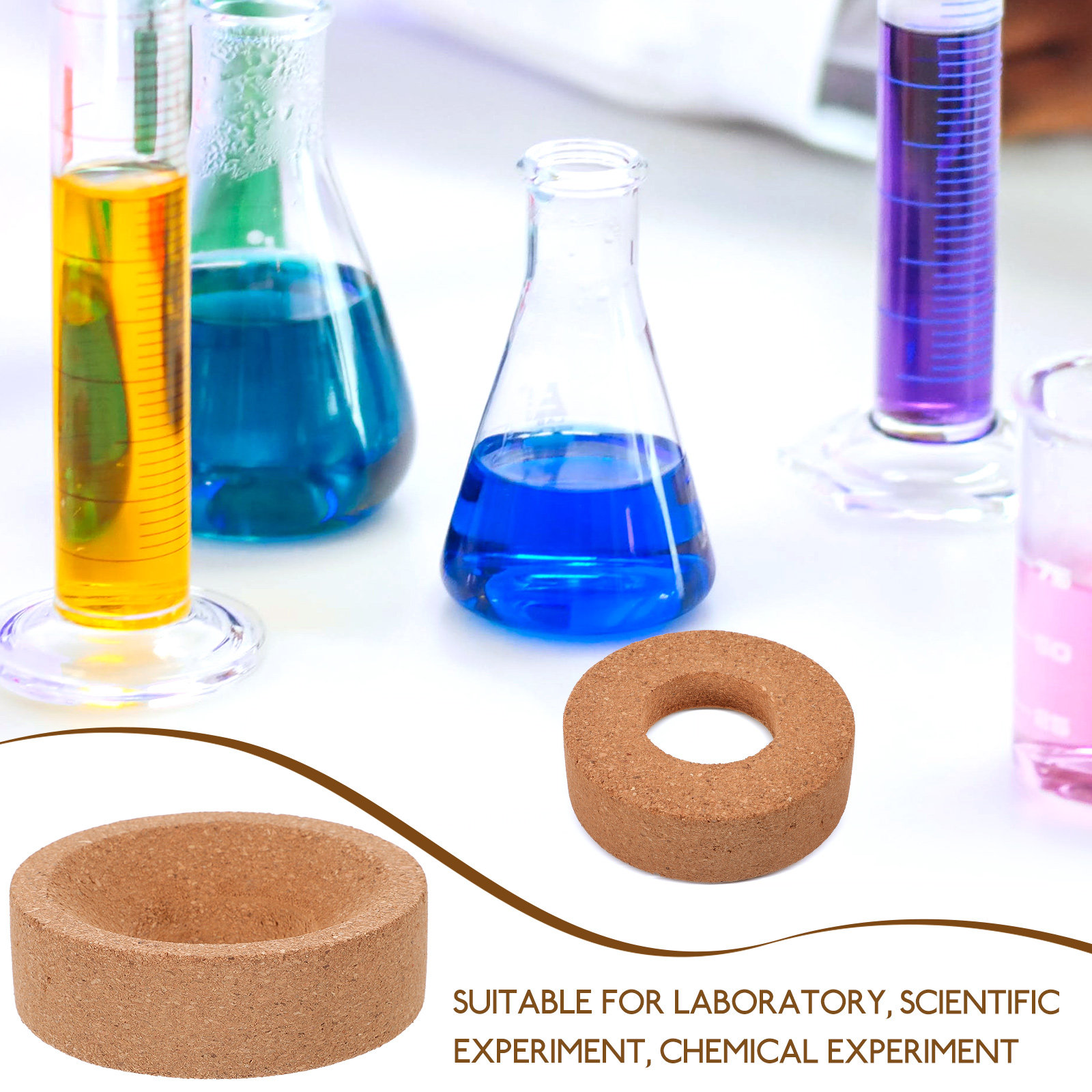 Cork Flask Stand For Round Bot - Lab Equipment recension och pris