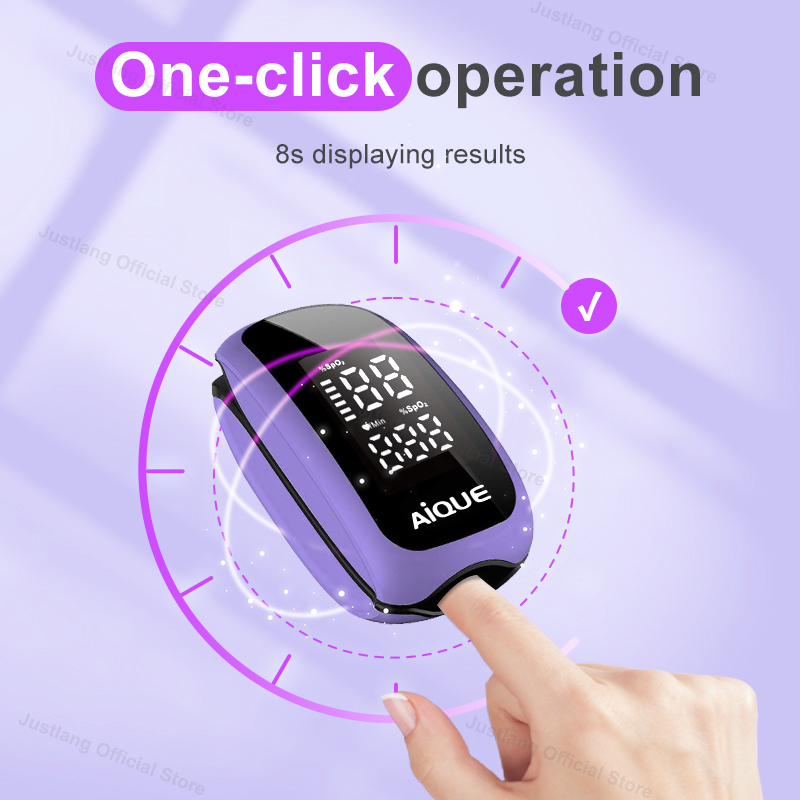 AiQUE Purple Rechargeable Oxim - Pulse Oximeter Fingertip Rechargeable recension och pris