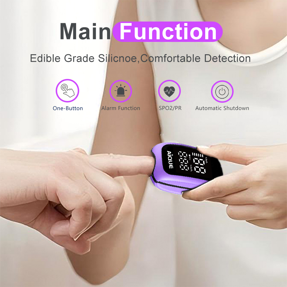 AiQUE Purple Rechargeable Oxim - Pulse Oximeter Fingertip Rechargeable recension och pris