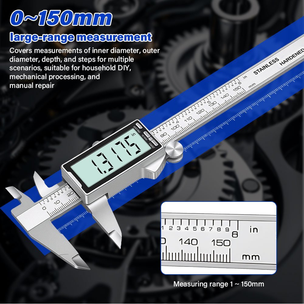 New 150mm 6 Inch Stainless Ste - Digital Caliper 150Mm Stainless Steel recension och pris