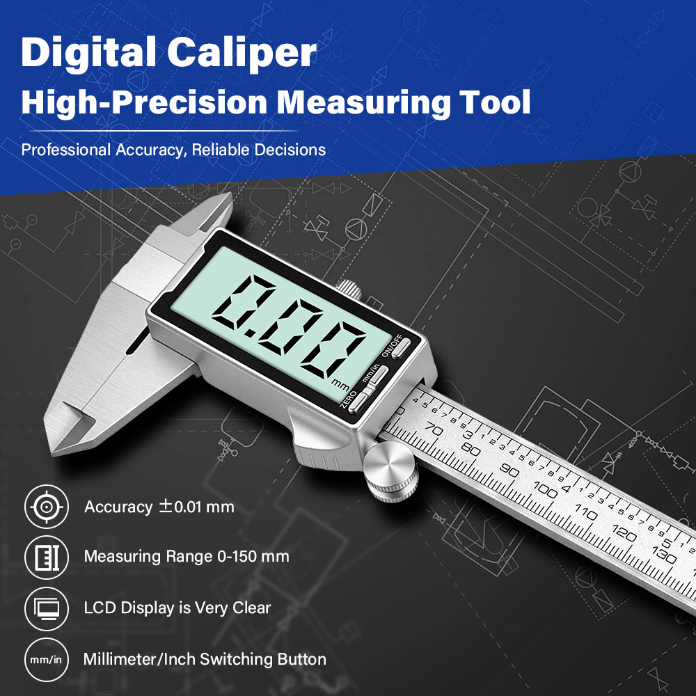 New 150mm 6 Inch Stainless Ste - Digital Caliper 150Mm Stainless Steel recension och pris