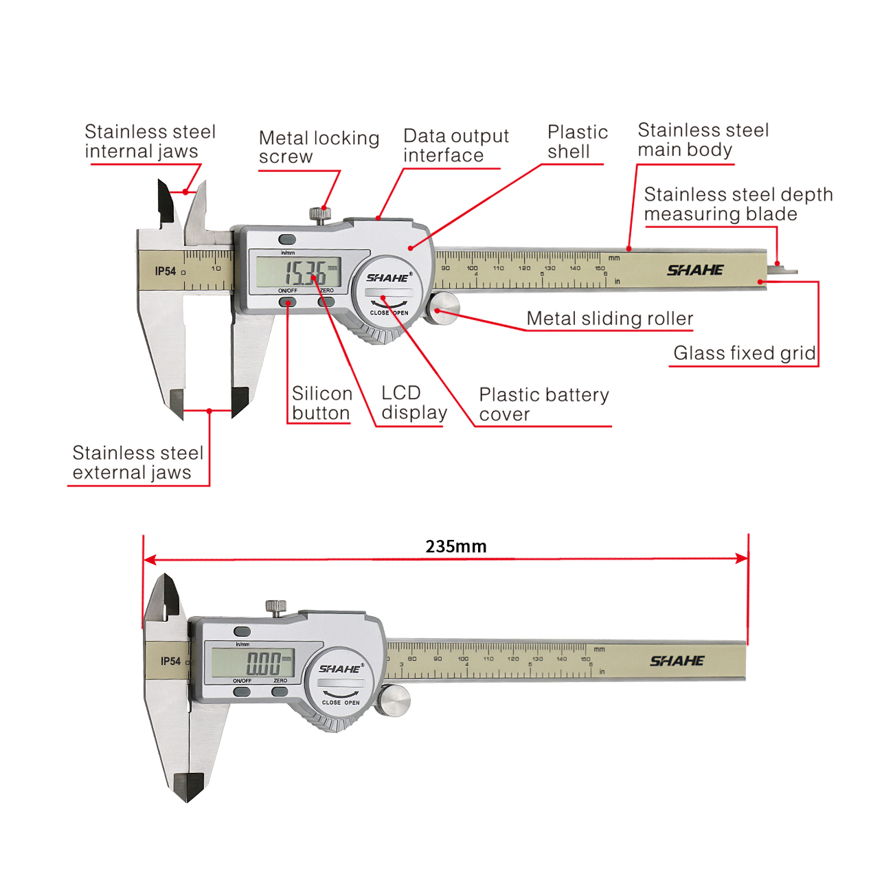 Shahe Calipers 0-150 MM Vernie - Digital Caliper 150Mm Stainless Steel recension och pris