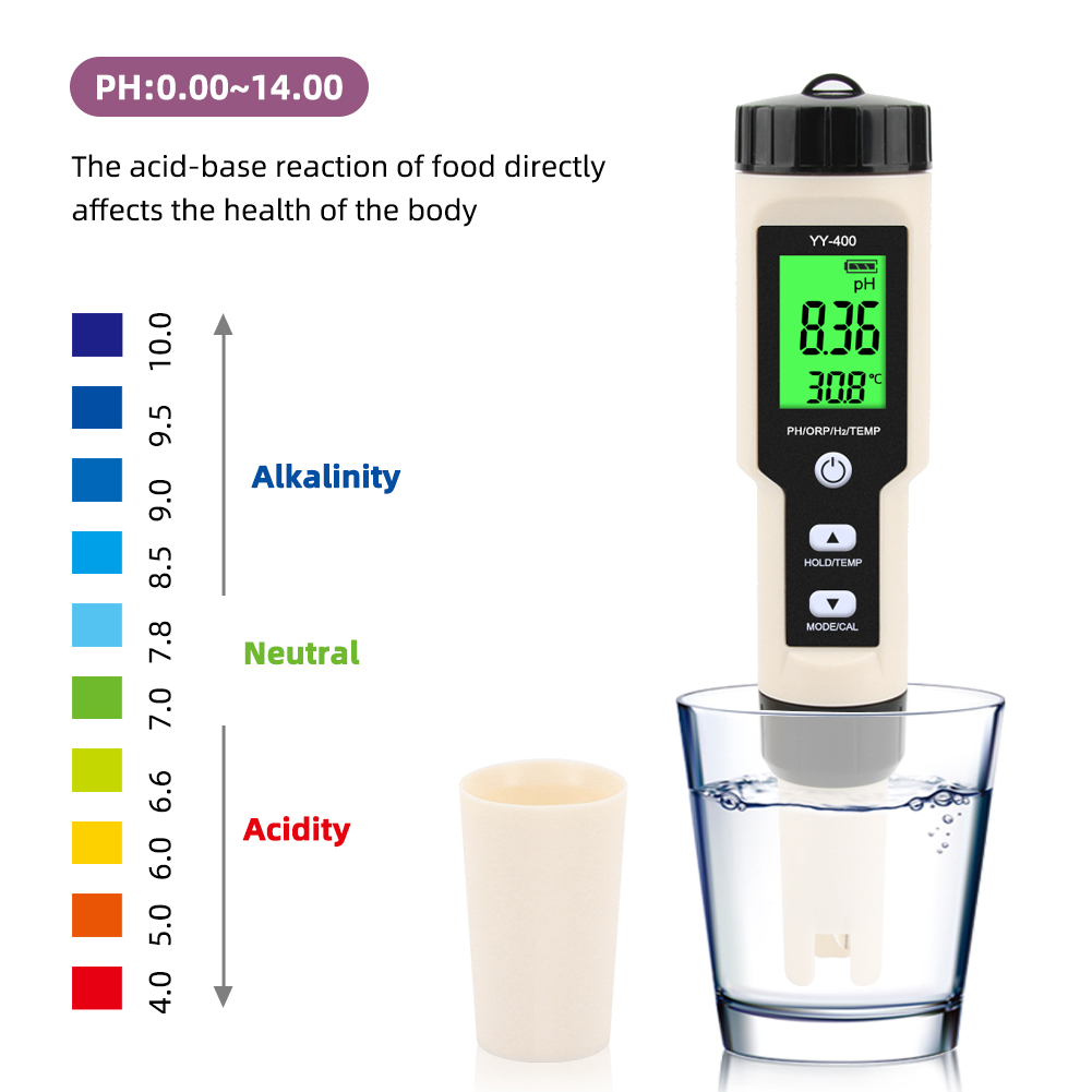 4 in 1 YY-400 PH/ORP/H2&TEM Me - Ph Meter Digital Water Tester recension och pris