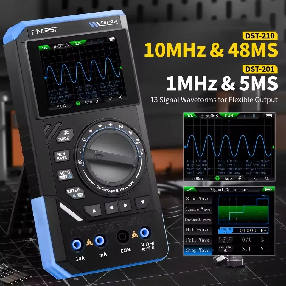 DST210 3-in-1 Digital Multimet - Fnirsi Digital Oscilloscope Handheld recension och pris
